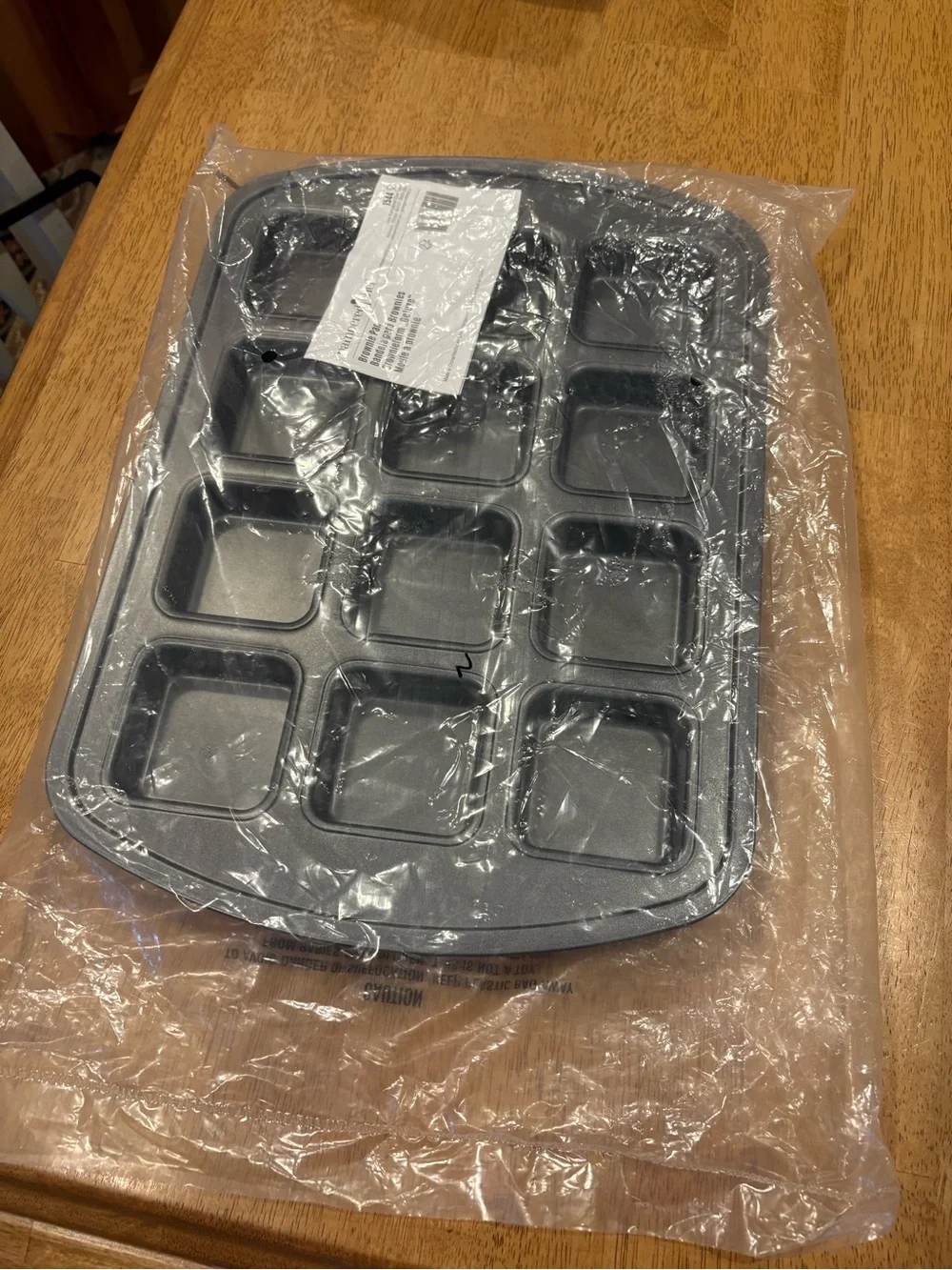 Pampered Chef Non-Stick 12-Well Brownie Pan Gray Metal Rectangle MPN 1544